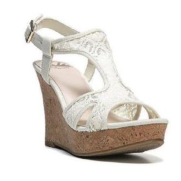 cream platform sandals